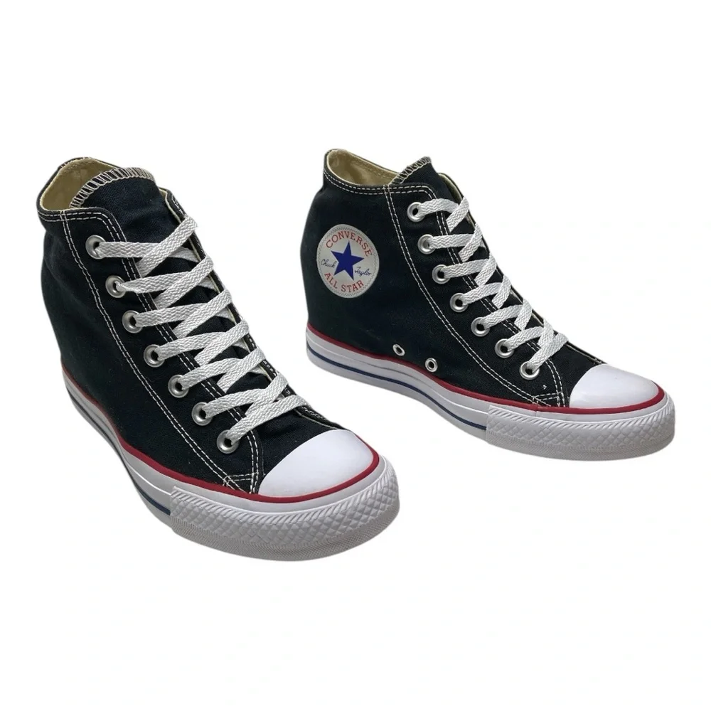 2016 Converse Chuck Taylor All Star Black Hidden Wedge Mid Top Sneaker